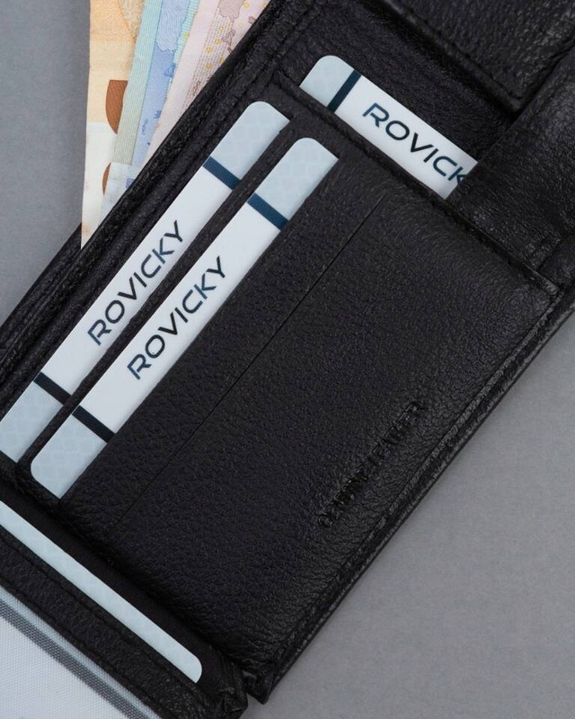 Mały skórzany portfel męski z RFID od 4U Cavaldi