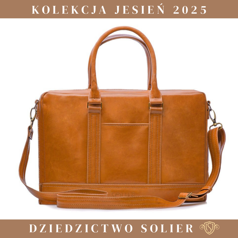 Elegancka skórzana męska torba ramię Solier SL02 ABERDEEN