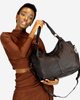 Torba skórzana wysokogatunkowa na ramię styl miejski shoulder leather bag - MARCO MAZZINI czarna