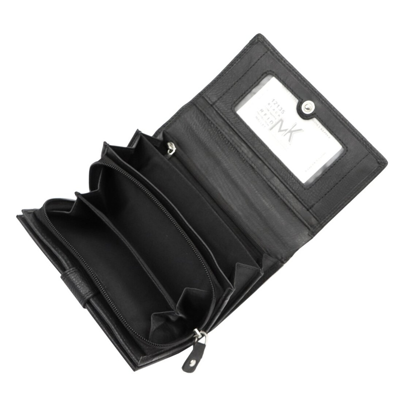 Duży Skórzany damski portfel Money Kepper z RFID