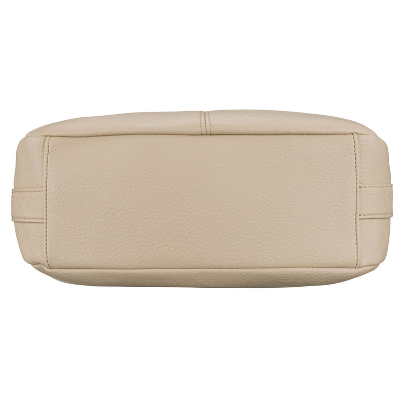 Damska listonoszka ze skóry ekologicznej w beżowym kolorze na długim pasku - Rovicky