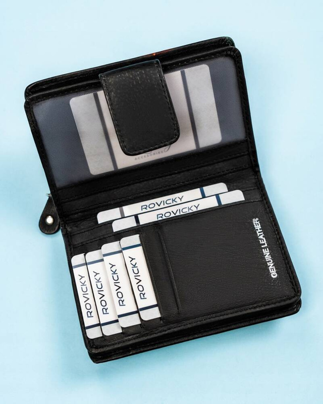 Skórzany damski portfel Rovicky R-N109-ART-20