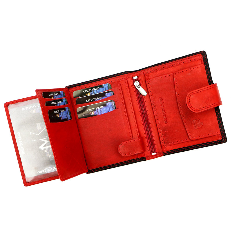 Norwegia, skórzany męski portfel Money Kepper SN5601B RFID