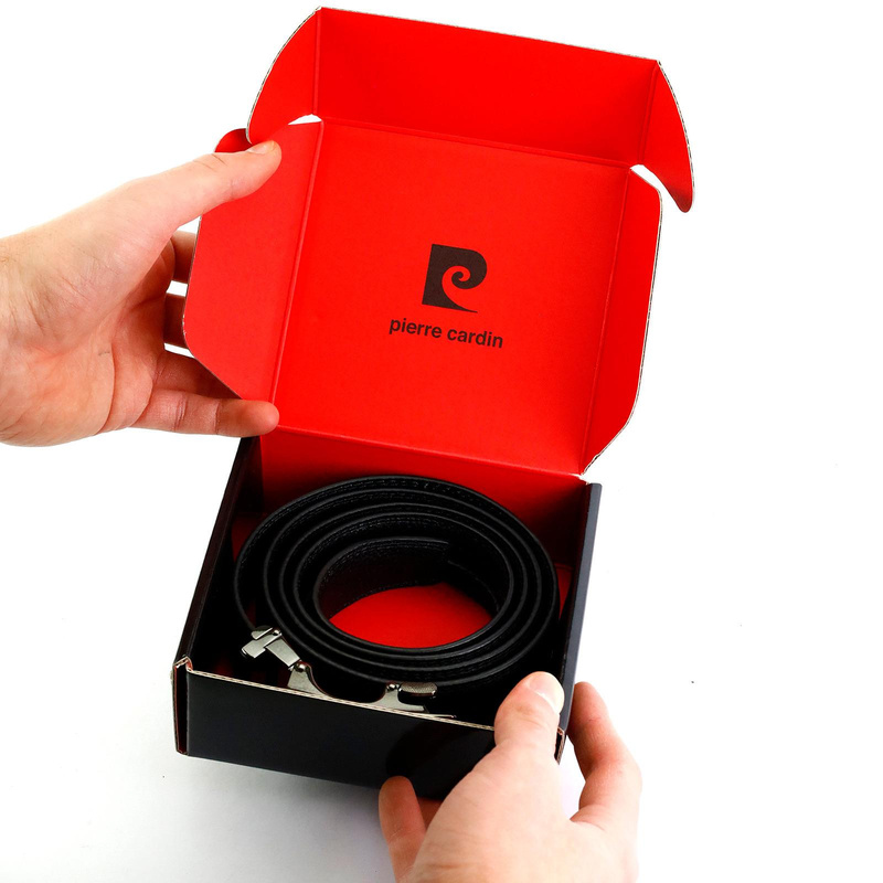 Pierre Cardin pasek do spodni męski skóra naturalna klamra automatyczna