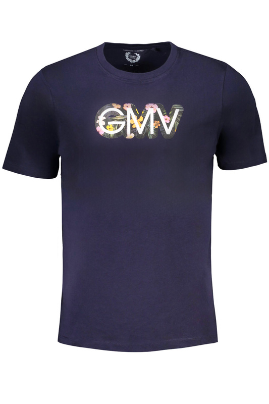 T-SHIRT MĘSKI Z KRÓTKIM RĘKAWEM GIAN MARCO VENTURI NIEBIESKI
