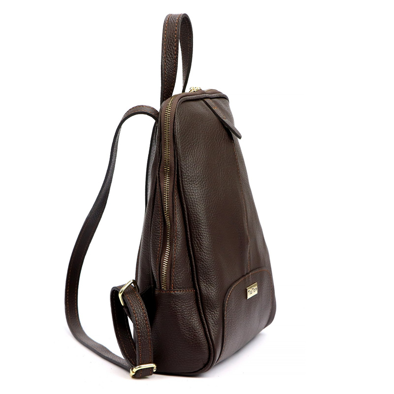 Damski miejski pojemny plecak z prawdziwej skóry z kieszeniami MiaMore