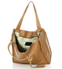 Modna torebka damska skórzany shopper bag - MARCO MAZZINI Portofino Max camel