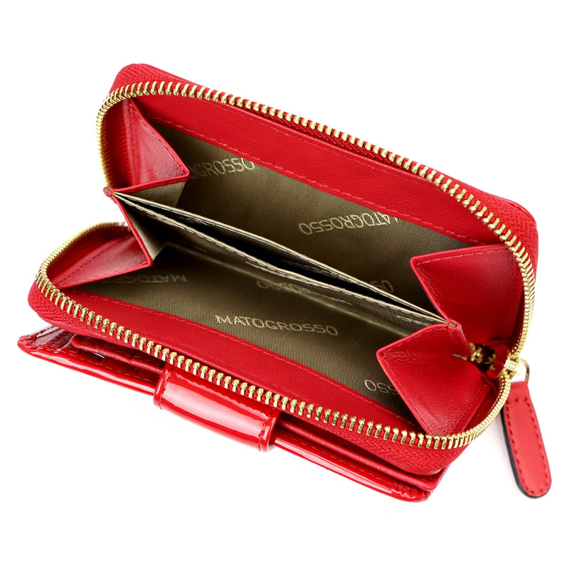 Mato Grosso pionowy duży damski portfel skóra naturalna portmonetka RFID