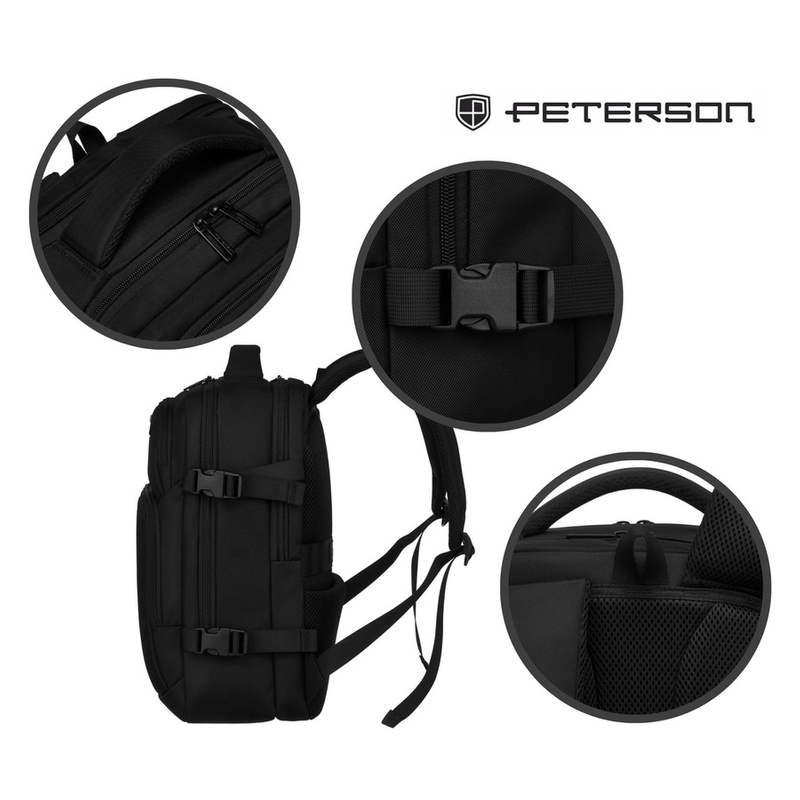 Materiałowy plecak męski Peterson PTN PTY-05
