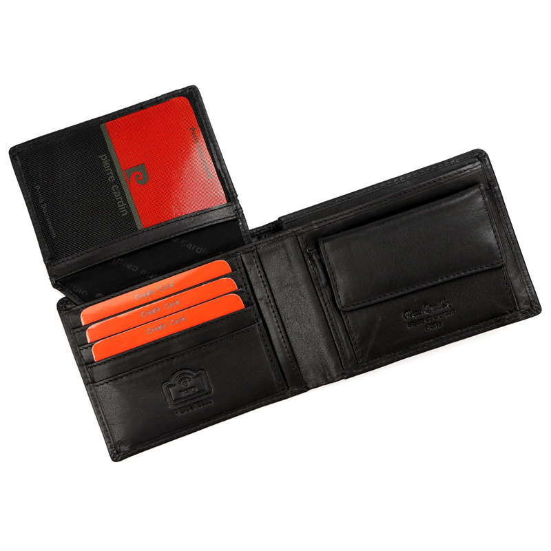 Skórzany składany męski portfel Pierre Cardin RFID