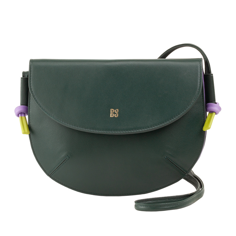 Designerska damska listonoszka skórzana torebka przez ramię z klapą DUDU