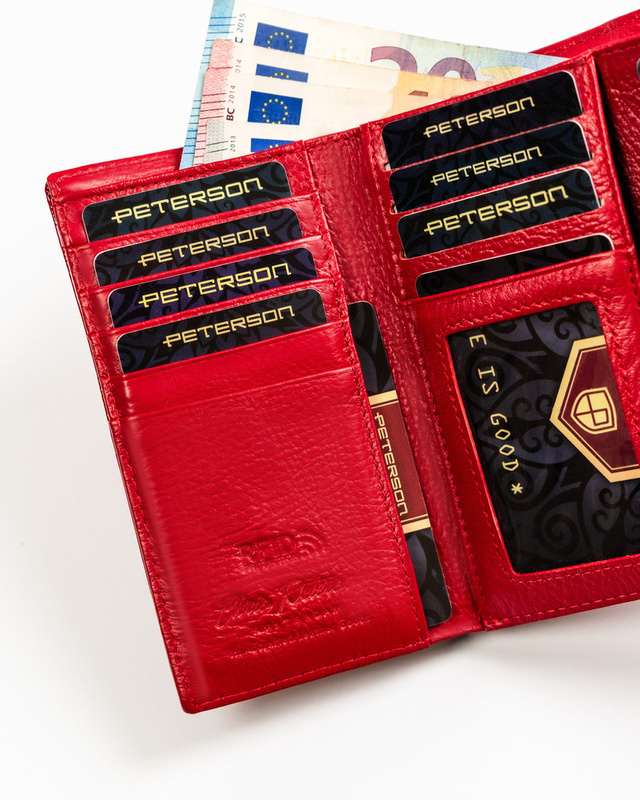 Skórzany damski portfel Peterson PTN 55020-PLT