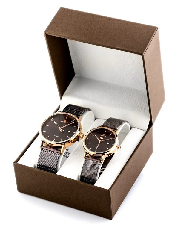 KOMPLET PREZENTOWY 2 ZEGARKÓW (MĘSKI I DAMSKI) NAVIFORCE - NF3008G+L (zn113e)