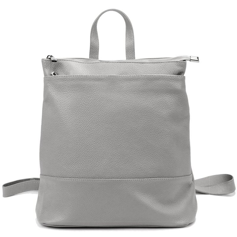 Luka Skórzany damski miejski plecak na ramię z kieszeniami pojemny