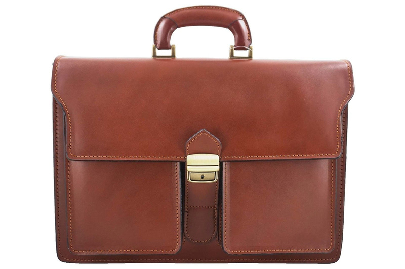 Aktówka męska skóra naturalna Barberinis - Brązowa