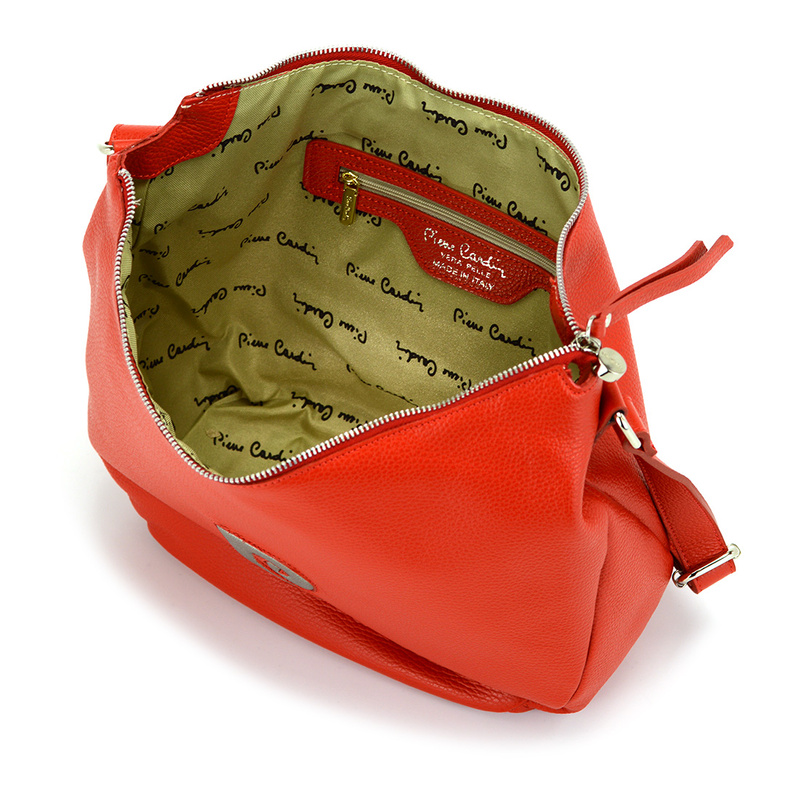 Pierre Cardin damska listonoszka na ramię skóra naturalna pojemna torebka