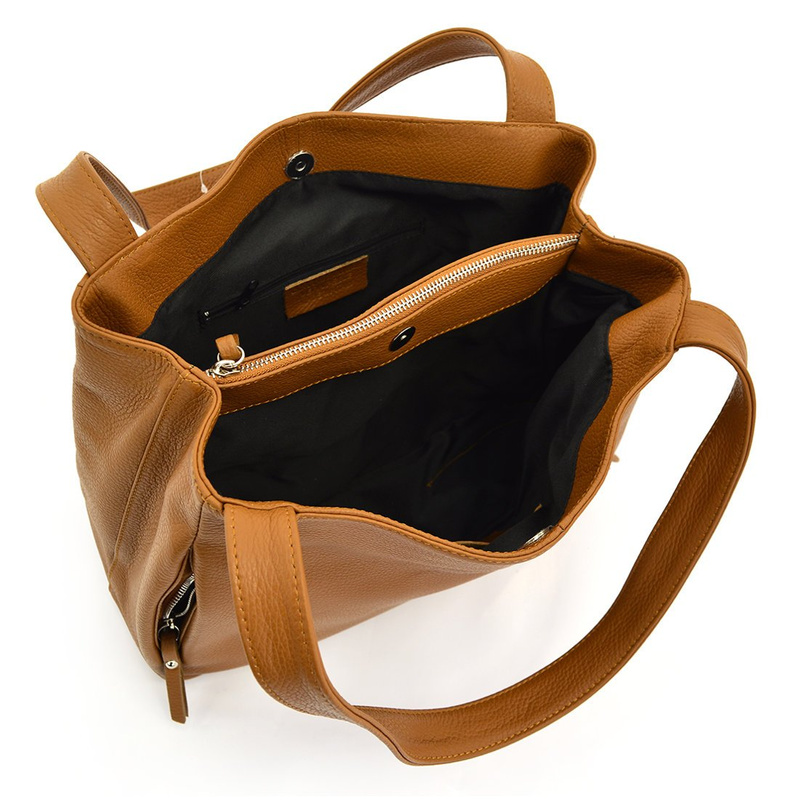 Skórzana torebka na ramię klasyczna stylowa duża