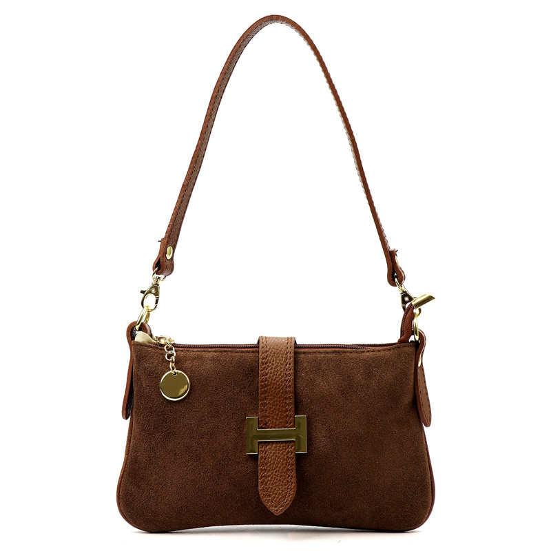 Luka Damska listonoszka torebka przez ramię ze skóry naturalnej kieszeń