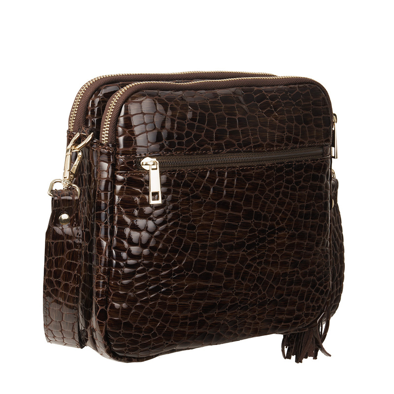 Torebka skórzana Canaletto ze skóry naturalnej lakierowanej TD840s341