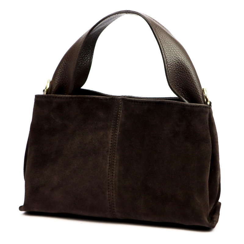 Stylowa Zamszowa damska listonoszka torebka z dopinanym paskiem od Luka