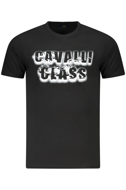 KOSZULKA CAVALLI CLASS Z KRÓTKIM RĘKAWEM MĘSKA CZARNA