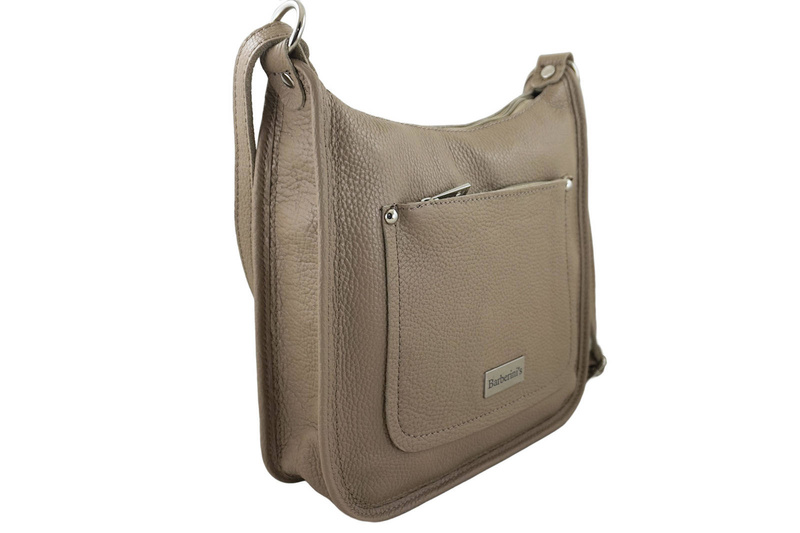 Wygodna listonoszka skórzana damska - Beżowa