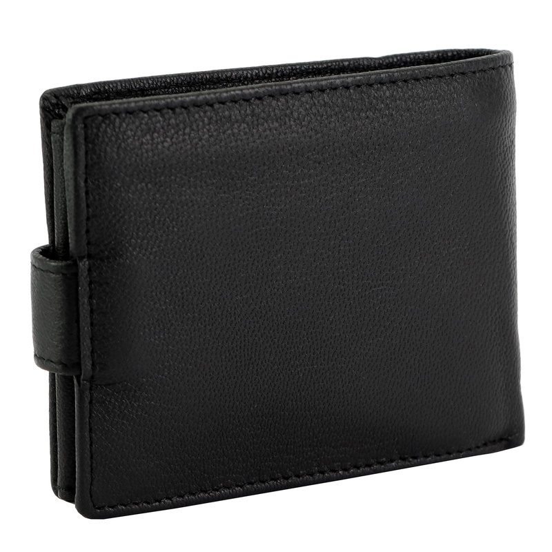 Nordee skórzany męski portfel rozbudowany z przezroczystą przegrodą