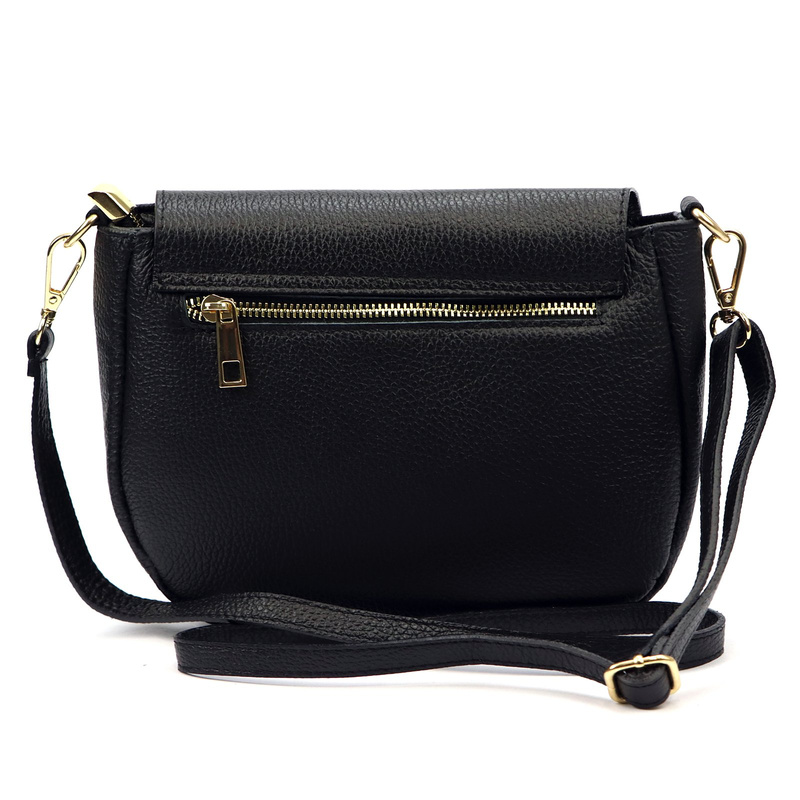 Vera Pelle damska listonoszka skóra naturalna torebka przez ramię z klapą