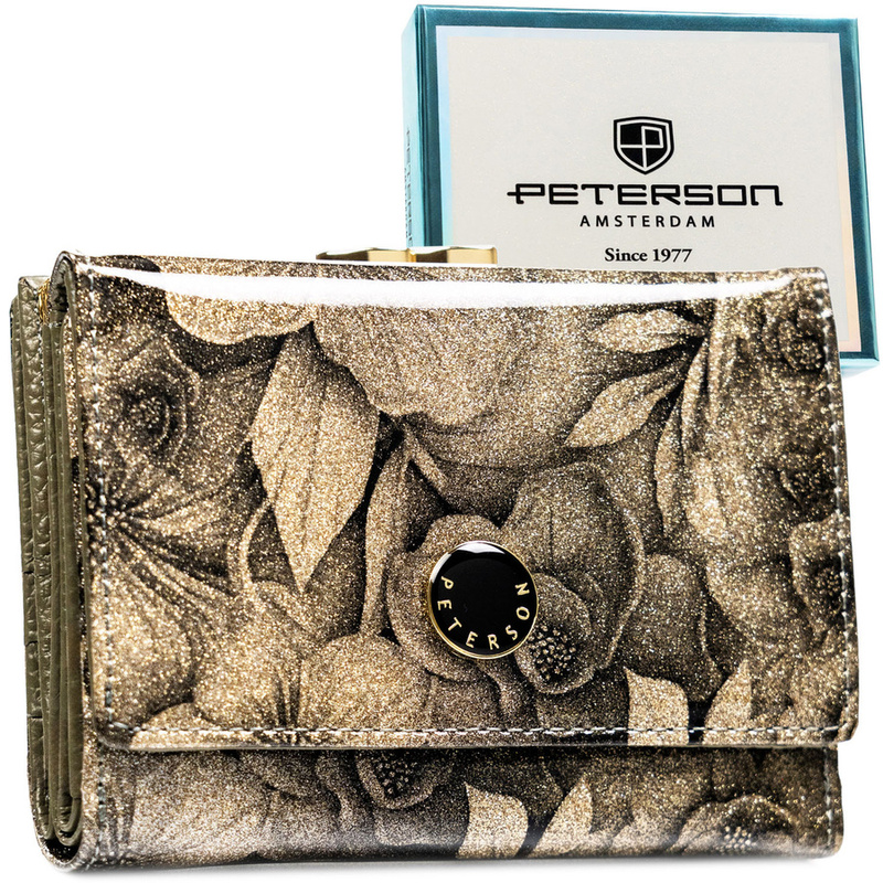 skóra naturalna + Damski portfel ze skóry ekologicznej Peterson PTN PS15-09-FDS