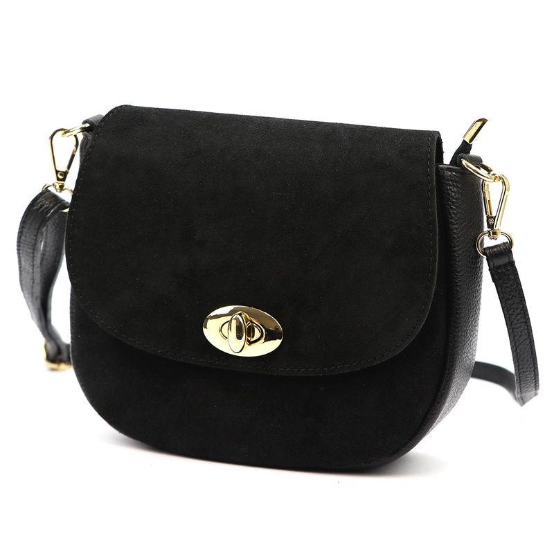 Luka damska listonoszka zamszowa skóra naturalna torebka przez ramię