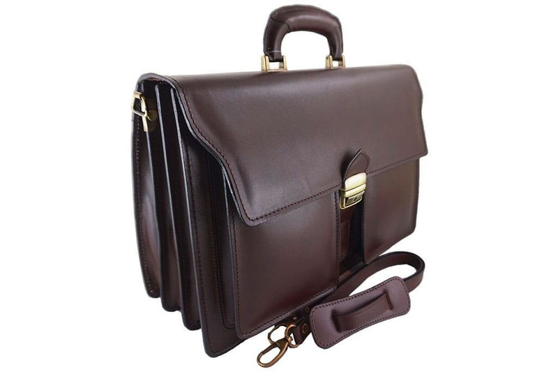 Aktówka męska skóra naturalna Barberinis - Brązowa