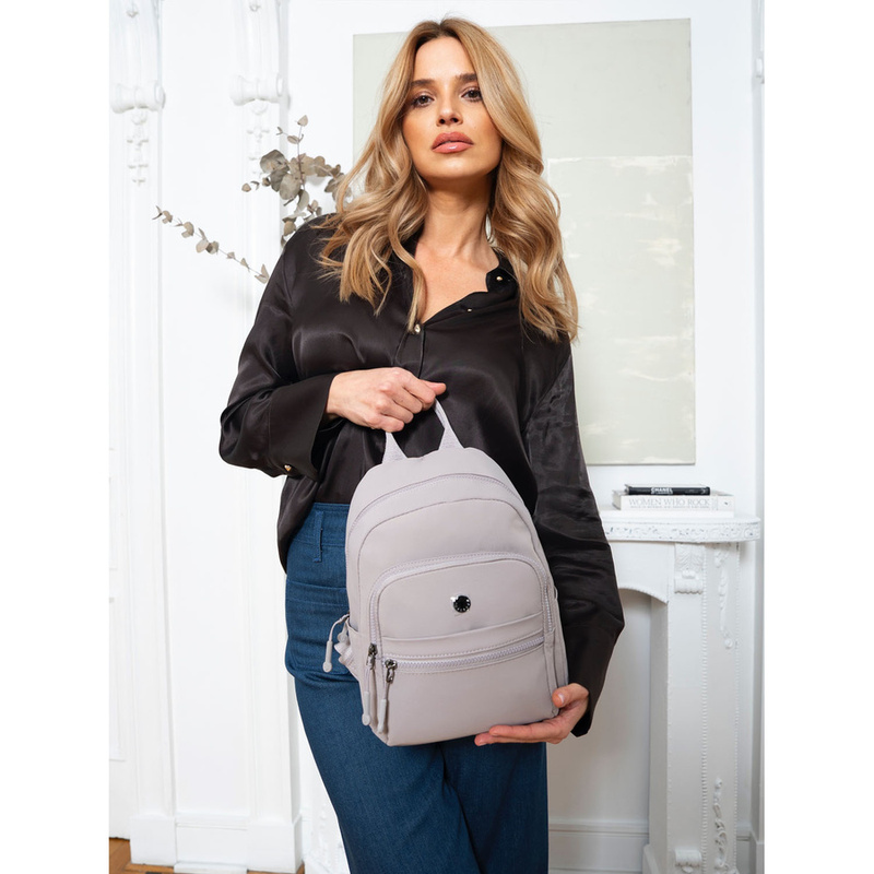 Jednokomorowy plecak damski z poliestru w kolorze lila - Peterson