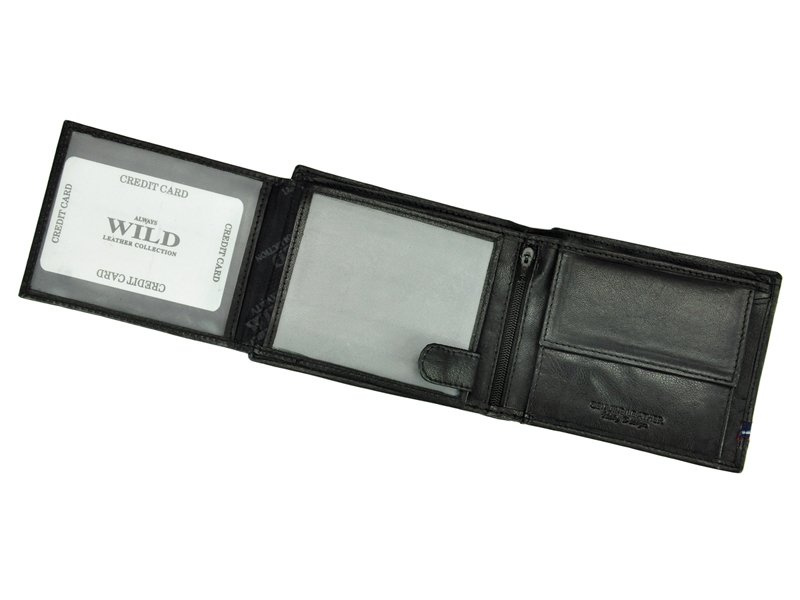 Rozbudowany Skórzany męski portfel Wild z RFID