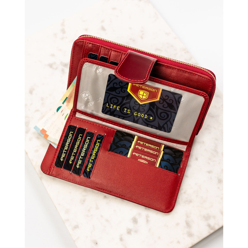 Skórzany damski portfel Peterson PTN BC-76116