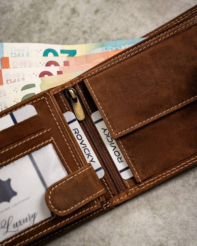 Skórzany męski portfel Wild ANIMALS N992L-CHM-SHE