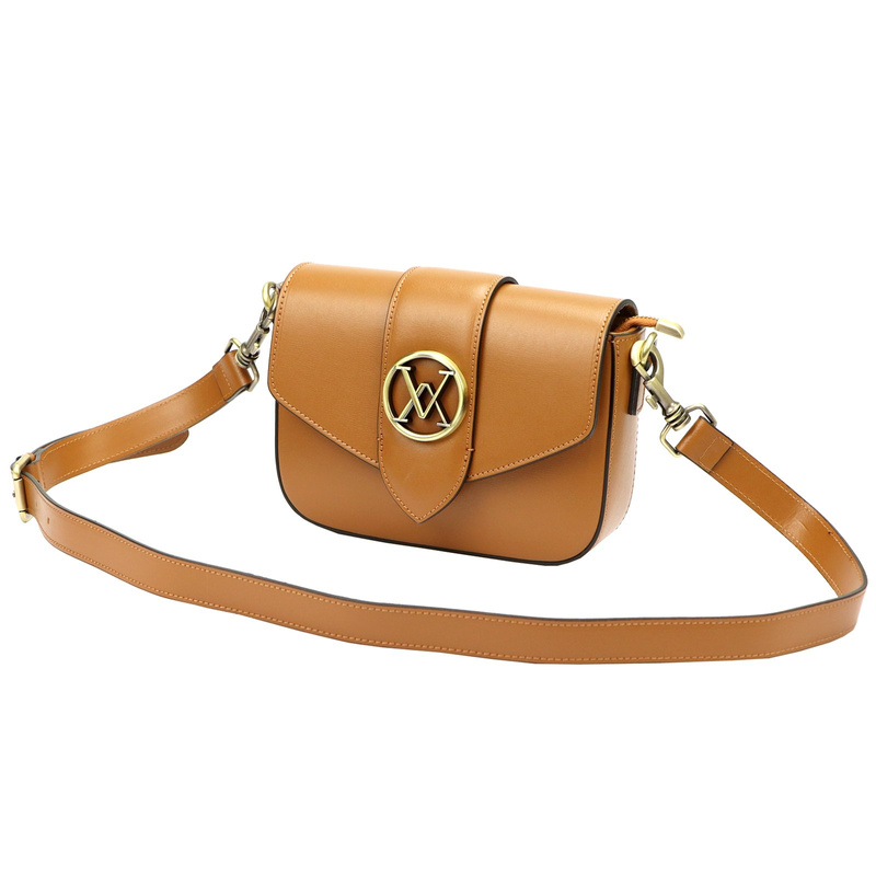 Luka damska listonoszka skóra naturalna torebka przez ramię z klapą