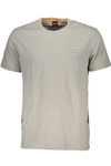 SZARY MĘSKI T-SHIRT Z KRÓTKIM RĘKAWEM HUGO BOSS