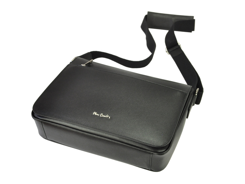 Pierre Cardin męska raportówka skórzana torba na ramię na dokumenty miejska