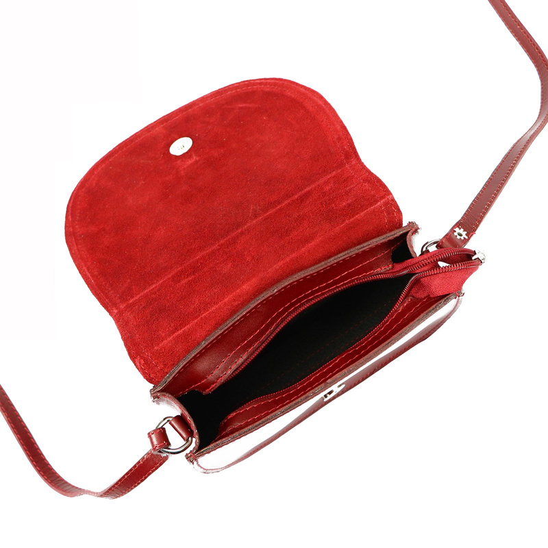 Damska listonoszka skórzana z klapą przez ramię