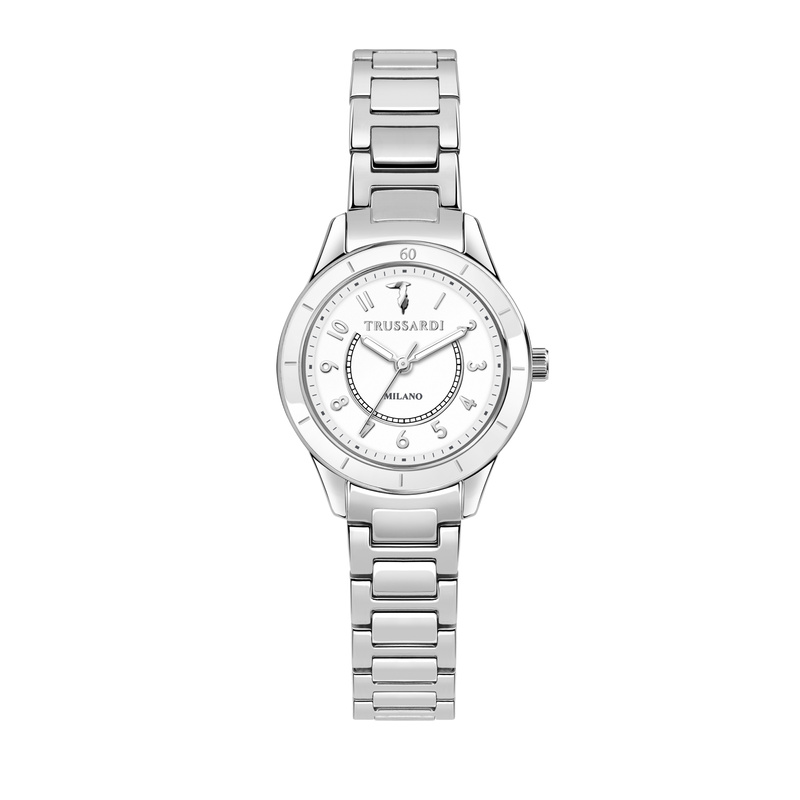 Zegarek TRUSSARDI R2453151502. Kwarcowy, Kolor biały. Kobieta.