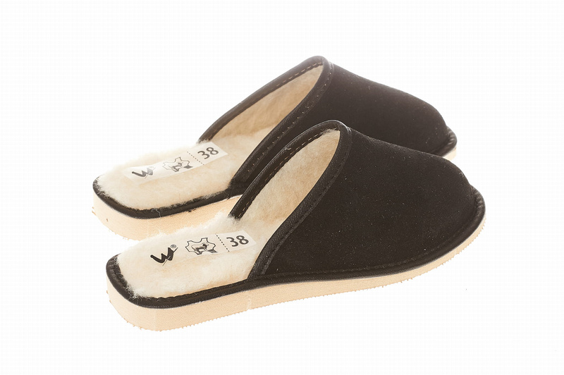 Wójciak Podhale damskie domowe kapcie ze skóry naturalnej zabudowane ciepłe