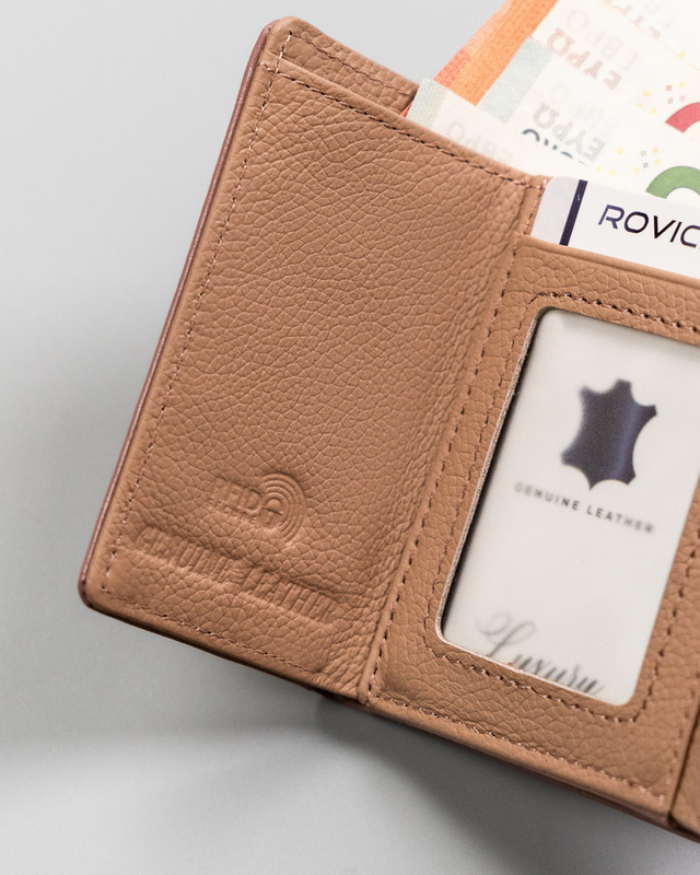 Mała elegancka damska portmonetka Rovicky z RFID