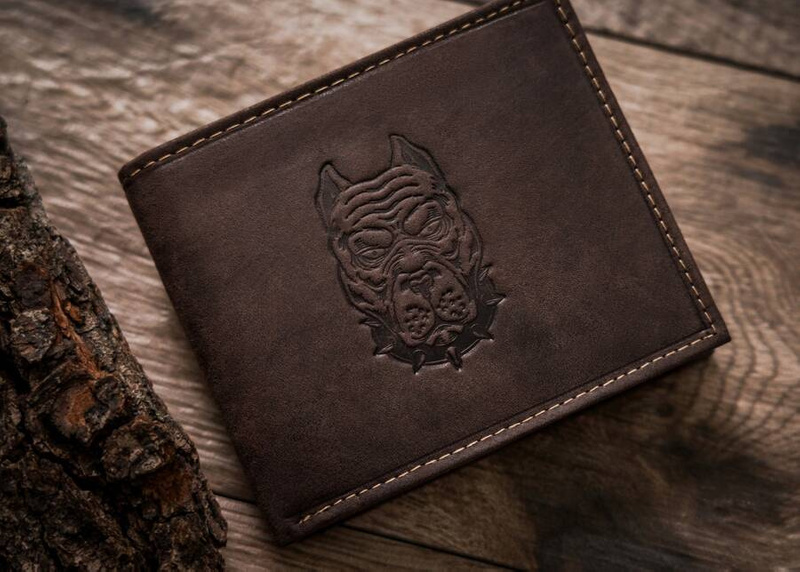 Skórzany męski portfel Wild ANIMALS N992-CHM-DOG-2