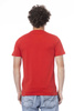 T-SHIRT M�SKI Z KR�TKIM R�KAWEM KLASY CAVALLI CZERWONY