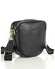 Torba skórzana na dwa zamki crossbody camera bag - MARCO MAZZINI czarny