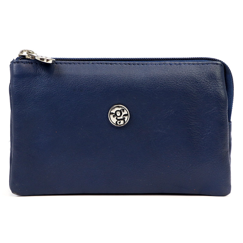 Gregorio Portfel Damski Skórzany Podłużny Na Suwak Saszetka pojemna