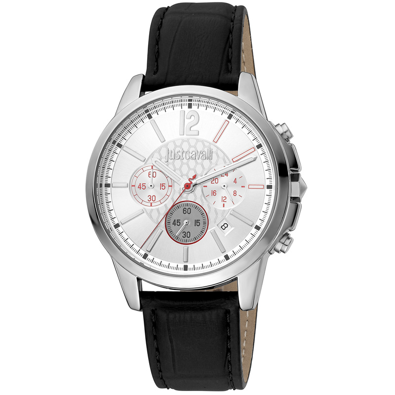 Zegarek JUST CAVALLI JC1G175L0215. Kwarcowy, Kolor szary. Mężczyzna.