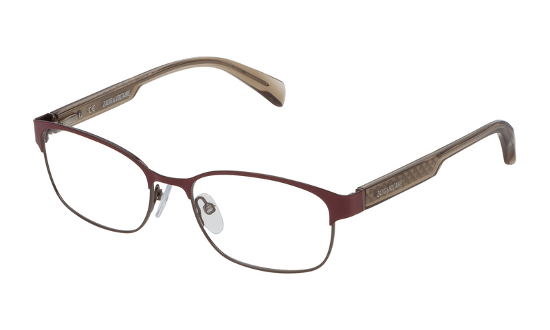 Okulary ZADIG&VOLTAIRE VZV174530Q47. Okulary, Kolor Shiny Gun W/Bordeaux Parts. Kobieta.