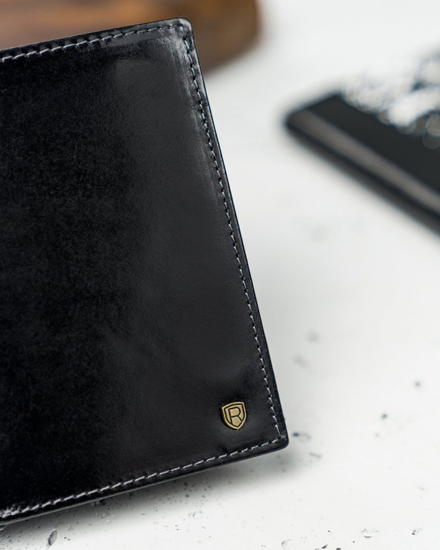 Elegancki Skórzany męski portfel Rovicky z RFID