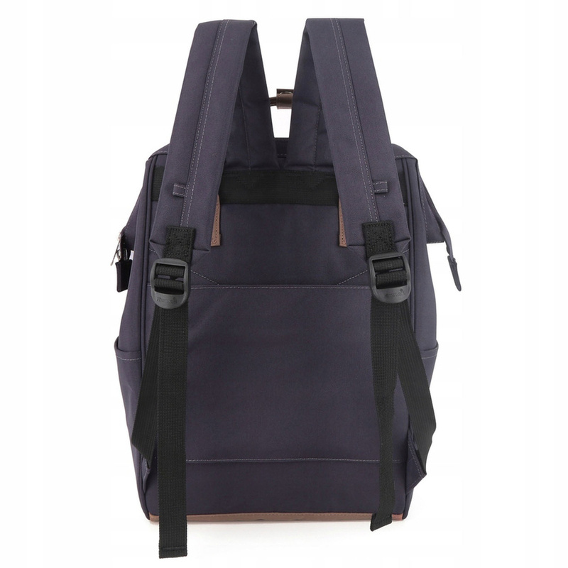 Wszechstronny plecak w kolorze fioletowo-brązowym, zamykany na bezpieczny suwak - Himawari